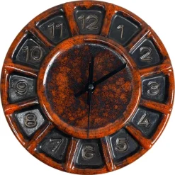 Pamono Mid-Century Modern Wall Clock by Tófej, 1970s> Clocks