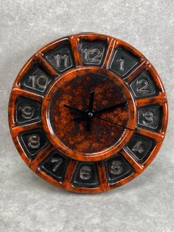 Pamono Mid-Century Modern Wall Clock by Tófej, 1970s><noscript><img width=