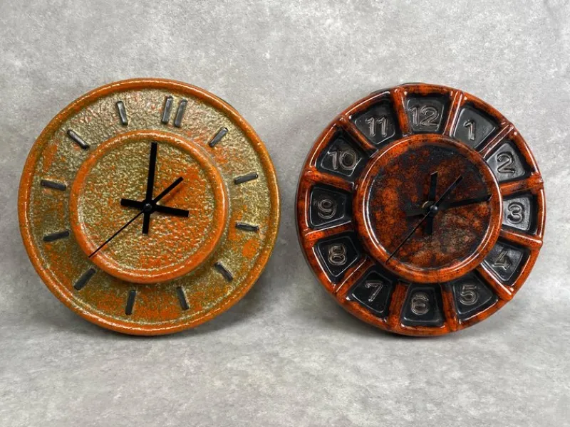 Pamono Mid-Century Modern Wall Clock by Tófej, 1970s> Clocks
