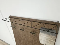 Best Pamono Mid-Century Modern Wall Coat Rack in Skai with Mirror, 1960