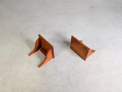 Pamono Midcentury Modern Wall Consoles in Teak, 1960, Set of 2><noscript><img width=