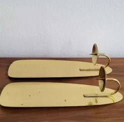 Best Pamono Mid-Century Modern Wall-Mounted Brass Candleholders from WMF, 1950s, Set of 2