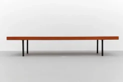 Outlet Pamono Mid-Century Modern Walnut Bench with Metal Feet, 1960s