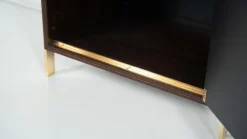 Hot Pamono Mid-Century Modern Wood and Brass Bookcase attributed to Jules Wabbes, 1960s