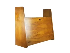 New Pamono Mid-Century Modern Wooden Drop Off Wall Secretary attributed to Marcel Gascoin, 1950s