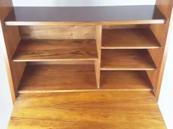 New Pamono Mid-Century Modern Wooden Drop Off Wall Secretary attributed to Marcel Gascoin, 1950s