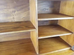 New Pamono Mid-Century Modern Wooden Drop Off Wall Secretary attributed to Marcel Gascoin, 1950s