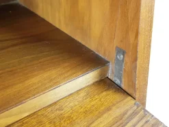 New Pamono Mid-Century Modern Wooden Drop Off Wall Secretary attributed to Marcel Gascoin, 1950s