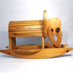 Pamono Mid-Century Modern Wooden Rocking Elephant