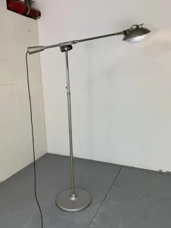 Pamono Mid-Century Modernist French Industrial Steel Floor Lamp from Ferdinand Solère, 1950s> Floor Lamps