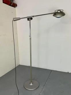 Pamono Mid-Century Modernist French Industrial Steel Floor Lamp from Ferdinand Solère, 1950s><noscript><img width=