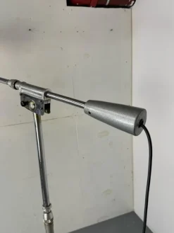 Pamono Mid-Century Modernist French Industrial Steel Floor Lamp from Ferdinand Solère, 1950s><noscript><img width=