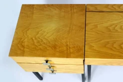 Pamono Mid-Century Modular Ash Desk with Mirror from Up Zavody, Czechoslovakia, 1970s><noscript><img width=