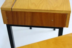 Pamono Mid-Century Modular Ash Desk with Mirror from Up Zavody, Czechoslovakia, 1970s><noscript><img width=