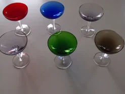 Pamono Mid-Century Murano Glass Colored Glasses, Set of 6><noscript><img width=