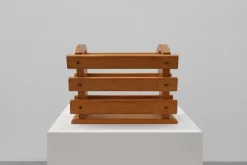 Clearance Pamono Mid-Century Oak Magazine Rack, France, 1960s