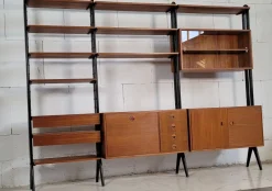 New Pamono Mid-Century Omnia Model Keralo Teak Standing Shelving System, 1960s