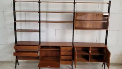 New Pamono Mid-Century Omnia Model Keralo Teak Standing Shelving System, 1960s