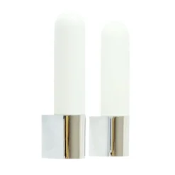 Pamono Mid-Century Opaline Glass & Chrome Wall Lights from Limburg, Germany, 1970s, Set of 2> Wall Lights & Sconces