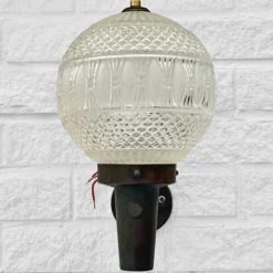 Hot Pamono Mid-Century Outdoor Facade Lamp in Copper and Glass, Sweden, 1960s