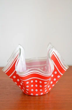 Best Pamono Mid-Century Petticoat Handkerchief Vase from Chance Glass, England, 1970s