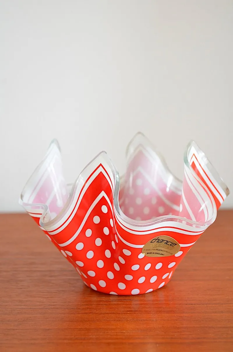 Best Pamono Mid-Century Petticoat Handkerchief Vase from Chance Glass, England, 1970s