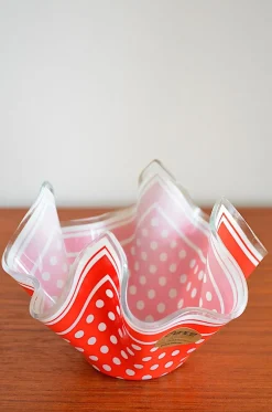 Best Pamono Mid-Century Petticoat Handkerchief Vase from Chance Glass, England, 1970s