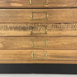 Hot Pamono Mid-Century Plan Chest with Brass D Handles from Staverton