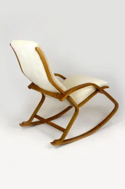 Pamono Mid-Century Plywood Rocking Chair by Ludvik Volak for Drevopodnik Holesov, 1960s><noscript><img width=