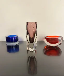 Sale Pamono Mid-Century Purple Murano Faceted Sommerso Glass Vase by Luigi Mandruzzato, 1960