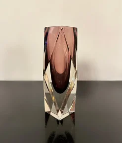 Sale Pamono Mid-Century Purple Murano Faceted Sommerso Glass Vase by Luigi Mandruzzato, 1960
