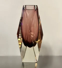 Sale Pamono Mid-Century Purple Murano Faceted Sommerso Glass Vase by Luigi Mandruzzato, 1960