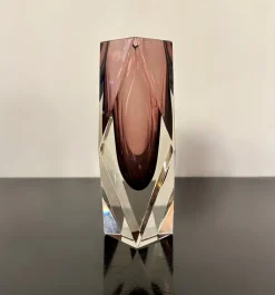 Sale Pamono Mid-Century Purple Murano Faceted Sommerso Glass Vase by Luigi Mandruzzato, 1960