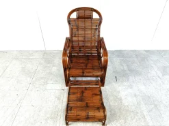 Best Pamono Mid-Century Rattan and Bamboo Garden Chair, 1950s