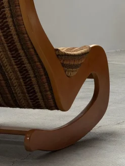 Pamono Mid-Century Rocking Chair in Beech and Bouclé from Casala, Germany, 1960s><noscript><img width=