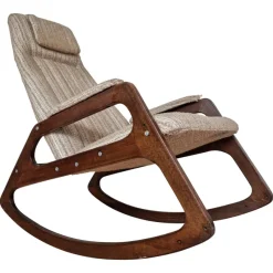 Pamono Mid-Century Rocking Chair from Uluv, Czechoslovakia, 1966