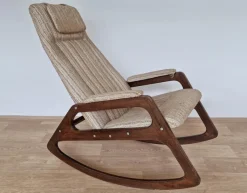 Pamono Mid-Century Rocking Chair from Uluv, Czechoslovakia, 1966