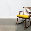 Sale Pamono Mid-Century Rocking Chair with New Kvadrat Cushion by Børge Mogensen for FDB Møbler, 1960s