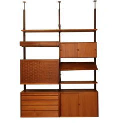 New Pamono Mid-Century Royal System Wall Shelf by Poul Cadovius for Cado, Denmark, 1960s