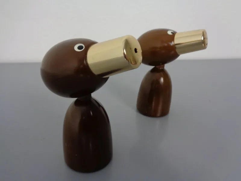 Pamono Mid-Century Salt and Pepper Shakers, 1960s, Set of 2