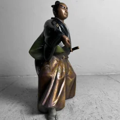 Hot Pamono Mid-Century Samurai Warrior Statue, Takaoka, Japan, 1960s
