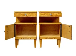 Pamono Mid-Century Scandinavian Birch Bedside Cupboards, 1950s, Set of 2