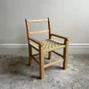 Pamono Mid-Century Scandinavian Childrens Chair with Woven Rope Seat, 1970s> Children's Chairs