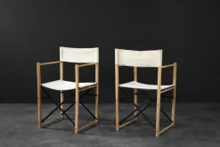 Pamono Mid-Century Scandinavian Modern Beech & Canvas Safari Directors Chairs, 1960s, Set of 2><noscript><img width=