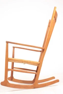 New Pamono Mid-Century Scandinavian Rocking Chair in Oak by Hans Wegner for FDB, 1950s