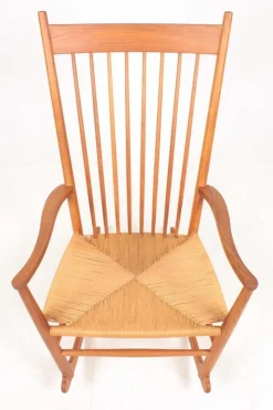 New Pamono Mid-Century Scandinavian Rocking Chair in Oak by Hans Wegner for FDB, 1950s