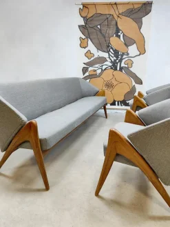 Online Pamono Mid-Century Scandinavian Sofa and Chairs, 1950s, Set of 3