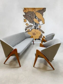 Online Pamono Mid-Century Scandinavian Sofa and Chairs, 1950s, Set of 3