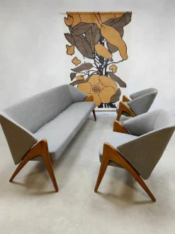 Online Pamono Mid-Century Scandinavian Sofa and Chairs, 1950s, Set of 3