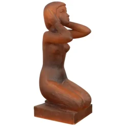 Pamono Mid-Century Sculpture of Nude Sitting Women by Jitka Forejtová, 1960s> Mid-Century